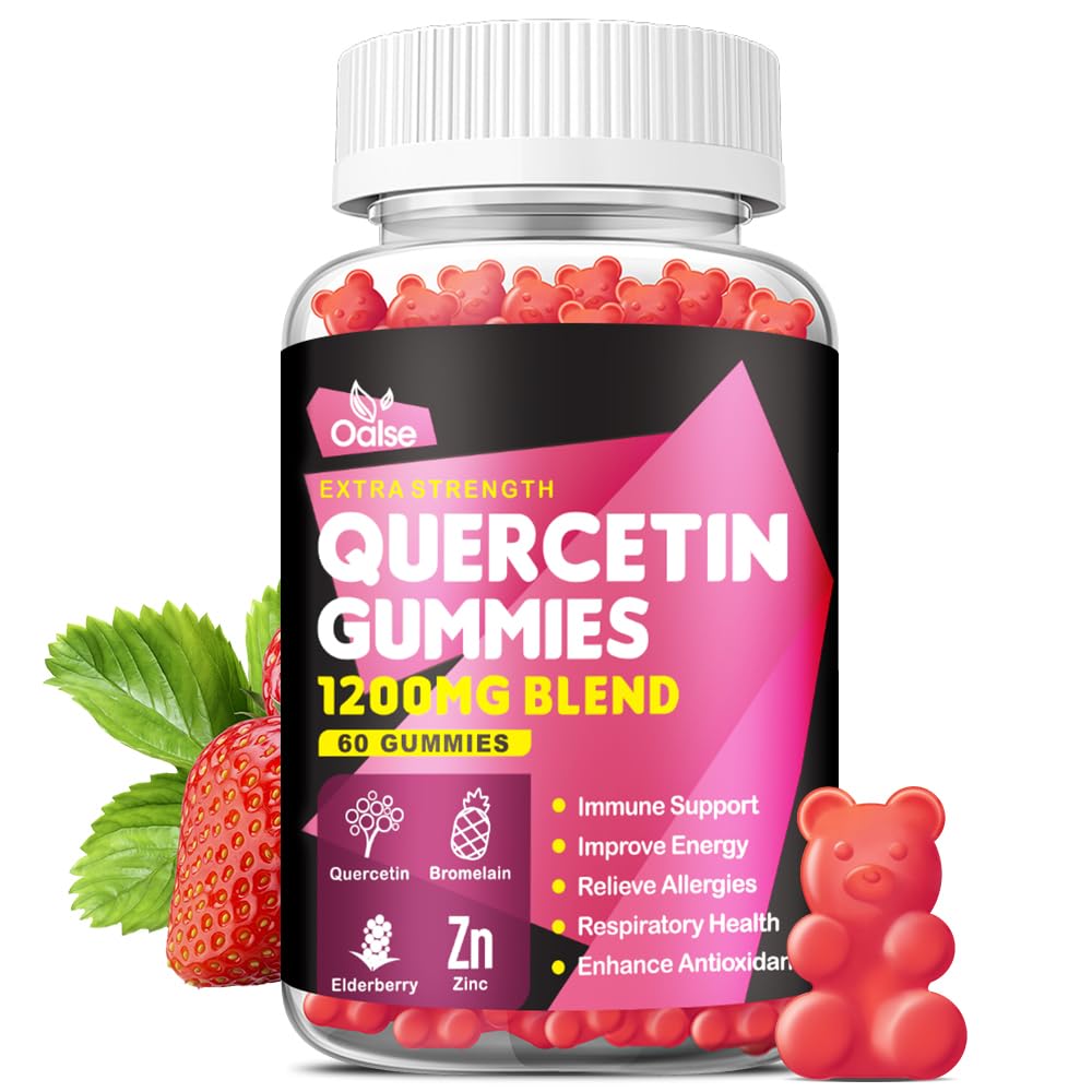 Bottle of OALSE Quercetin Gummies 1200mg