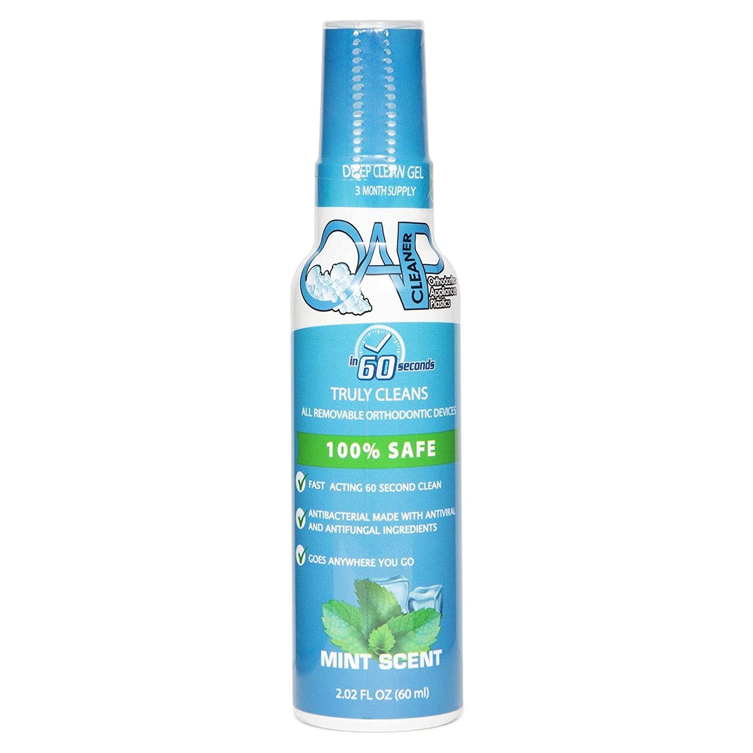 OAP Cleaner Orthodontic Cleaner bottle 60 mL front view