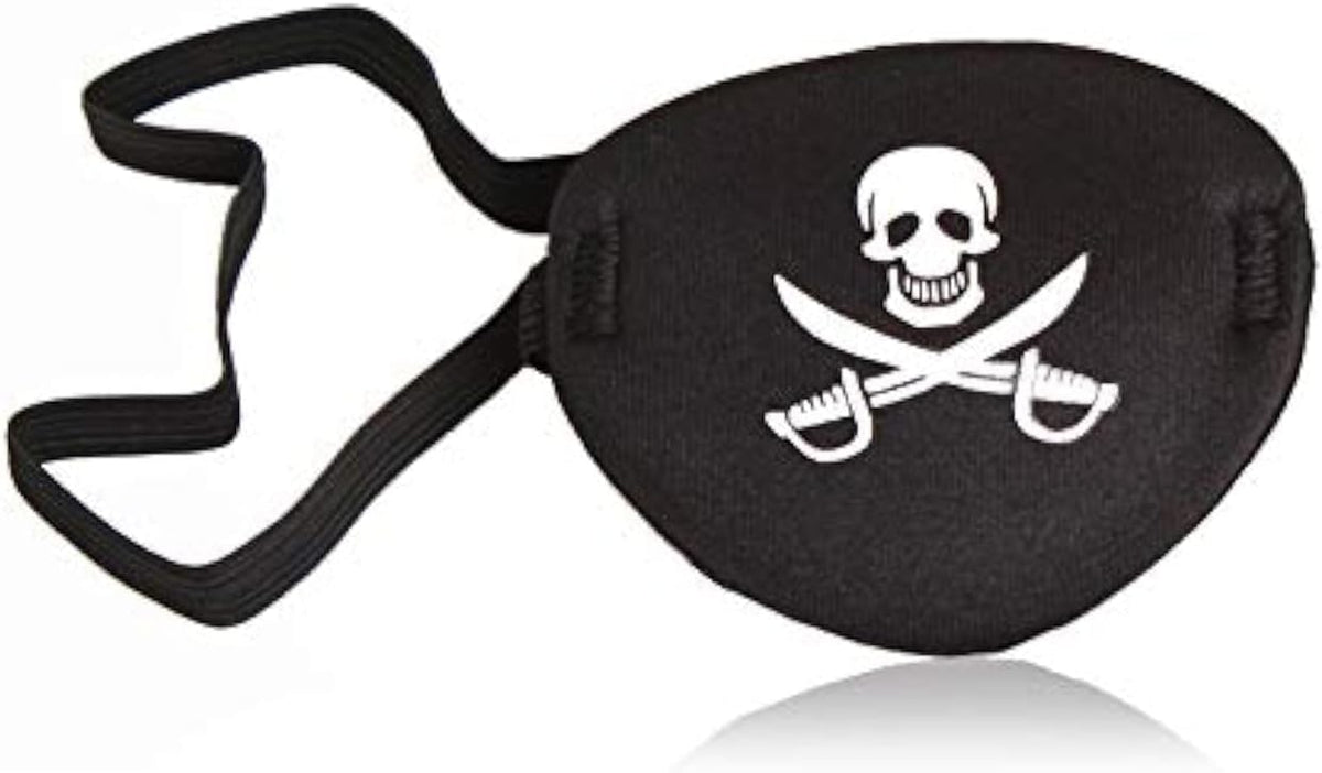 Oarkive pirate eye patch for adults in black with adjustable strap