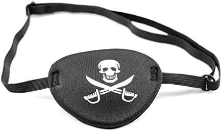 Eye patch styled with pirate accessories for a costume setup