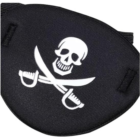 Unboxed eye patch with adjustable strap and packaging