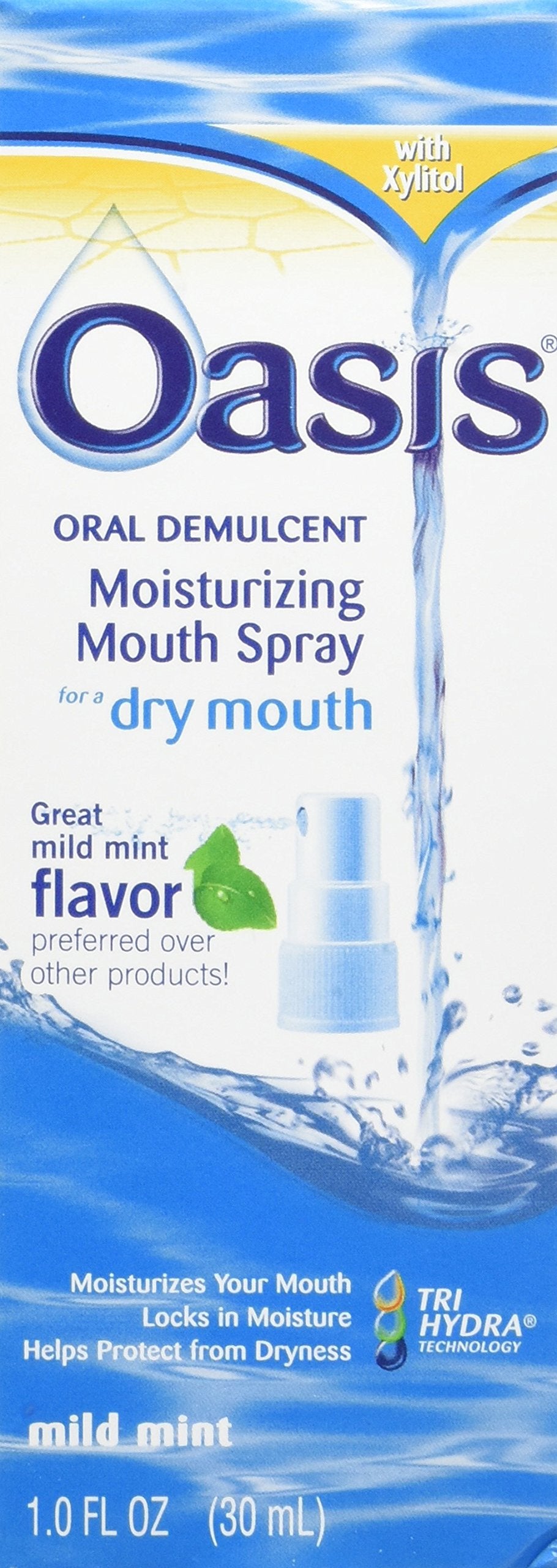 Oasis Dry Mouth Spray 1 oz bottle in six-pack