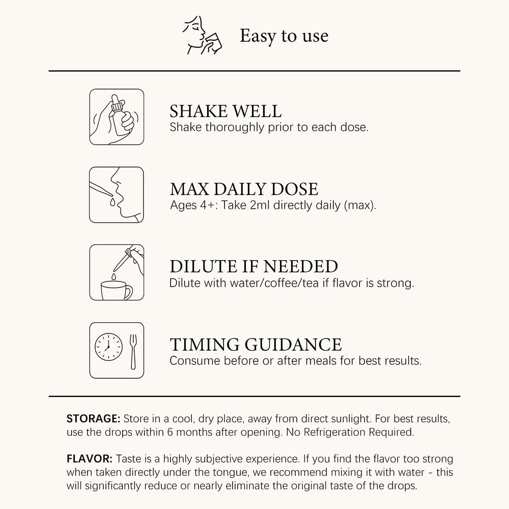 Person using drops with water for daily use