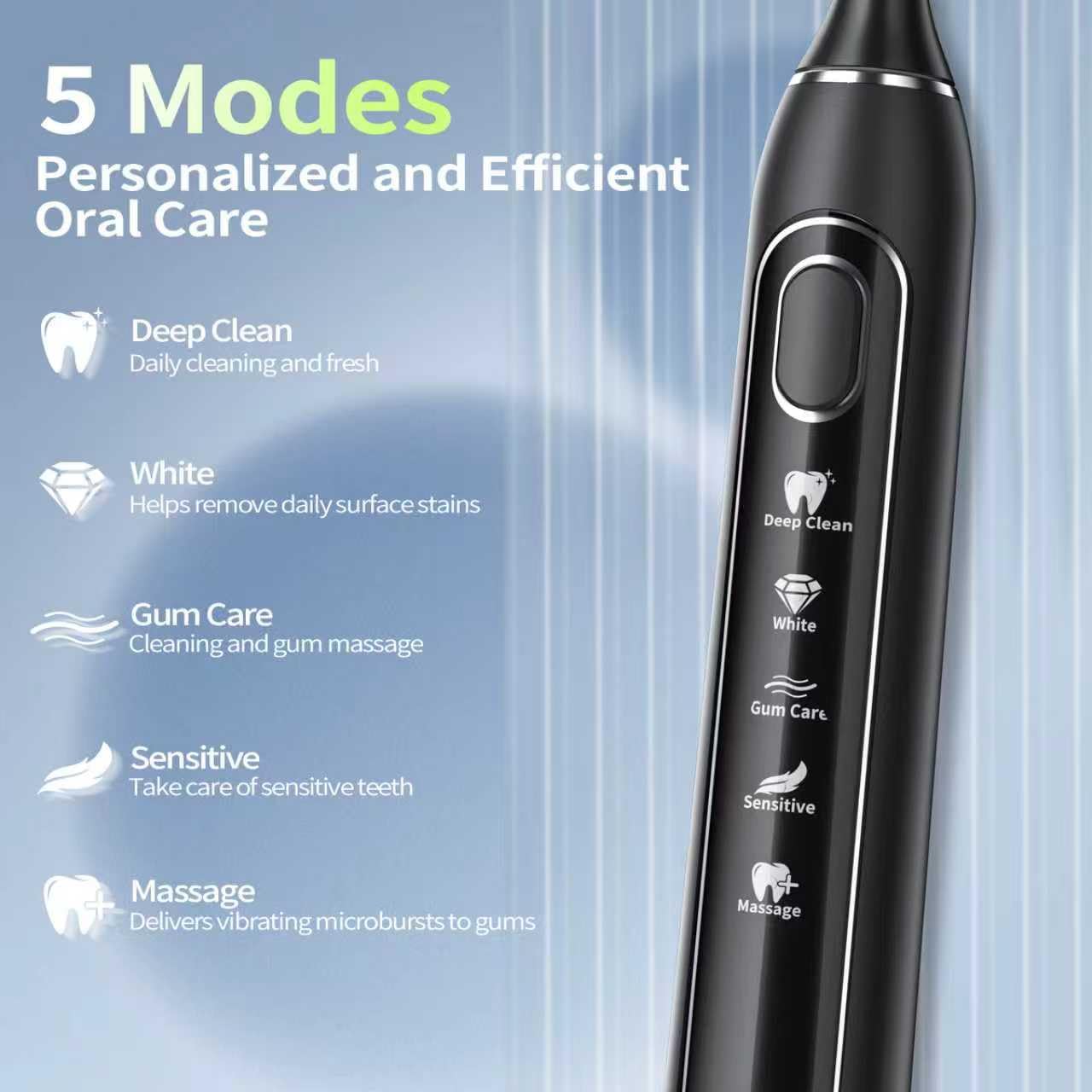 Six replacement brush heads for OasiSmile
