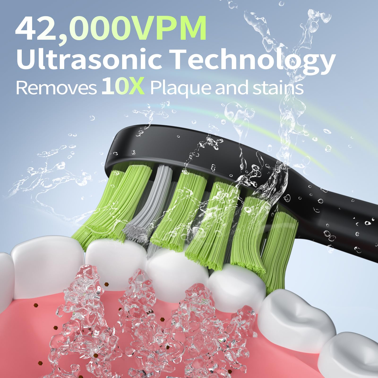 OasiSmile toothbrush with six replaceable heads