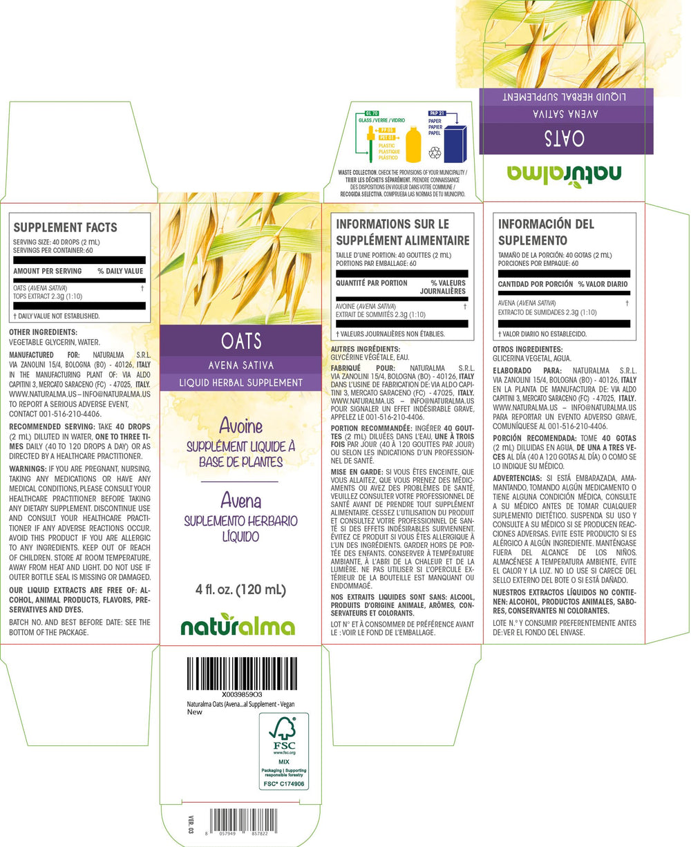 Oats tops tincture 1:10 concentrate illustration