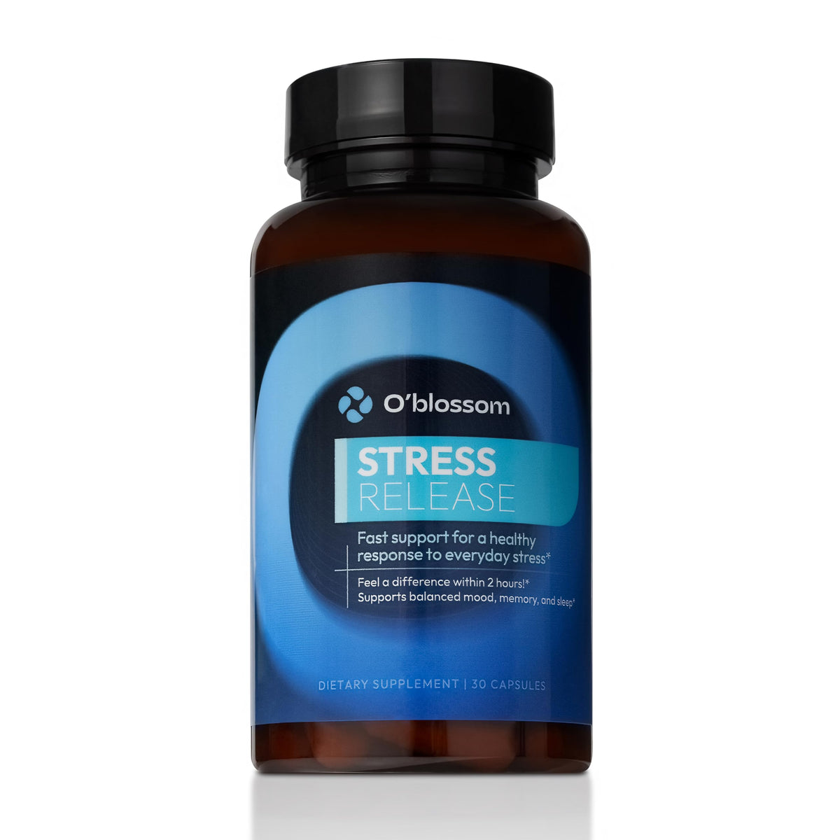 O'blossom Stress Release bottle with Sensoril ashwagandha and Zembrin capsules