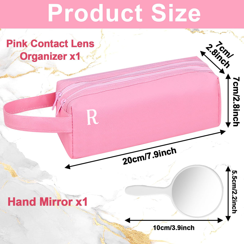 Open OBUSATT pink lens organizer showing compartments