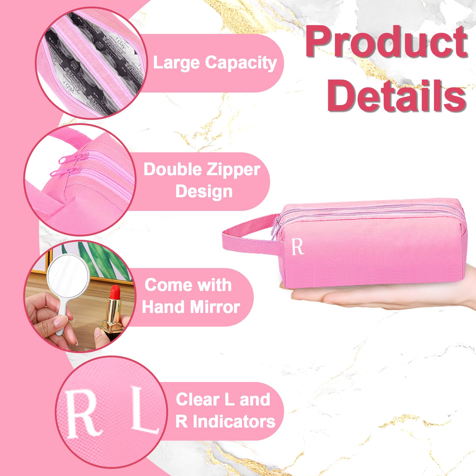 Compact hand mirror included with OBUSATT organizer