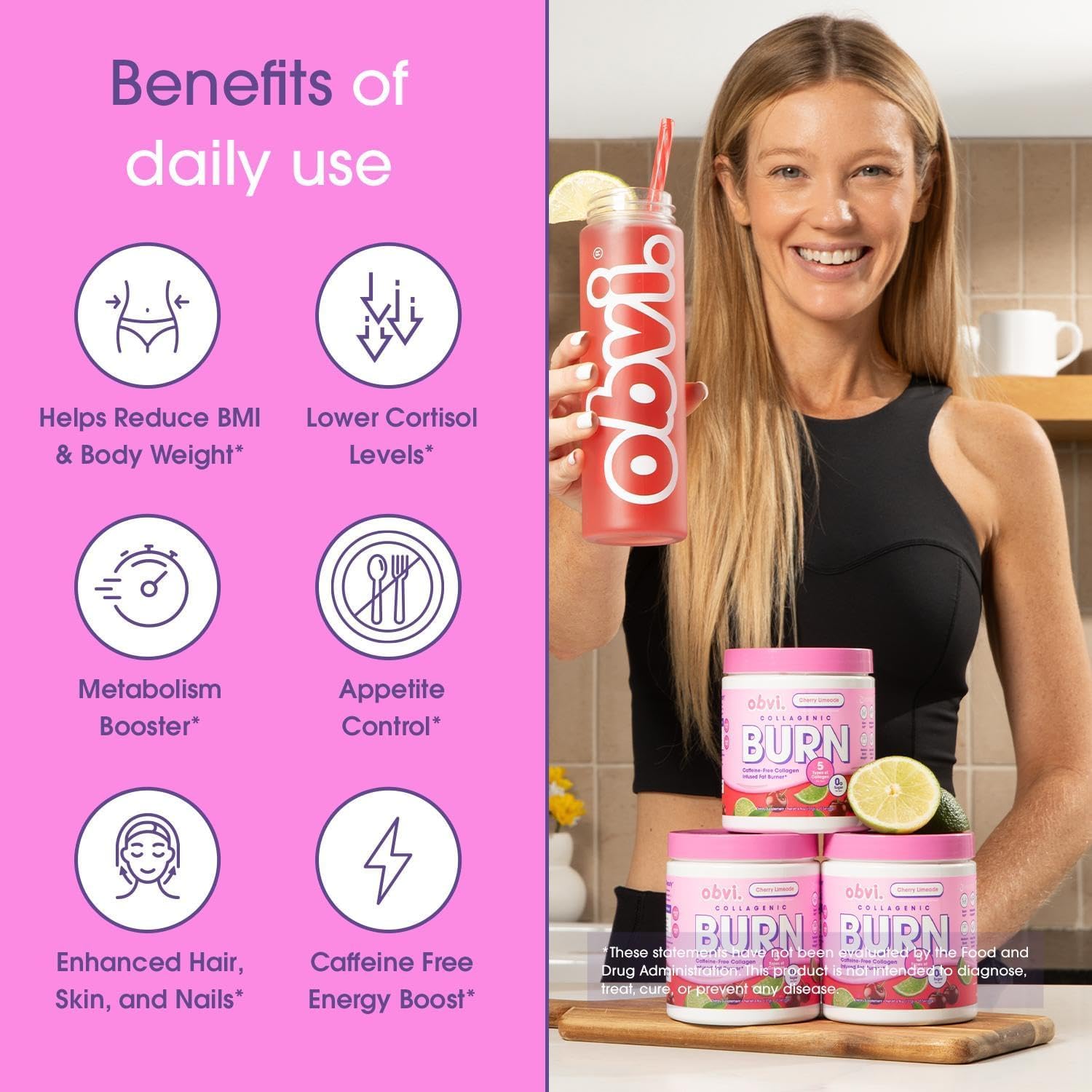 Ingredients: GBB and Green Coffee Extract in Obvi Collagenic Burn Powder