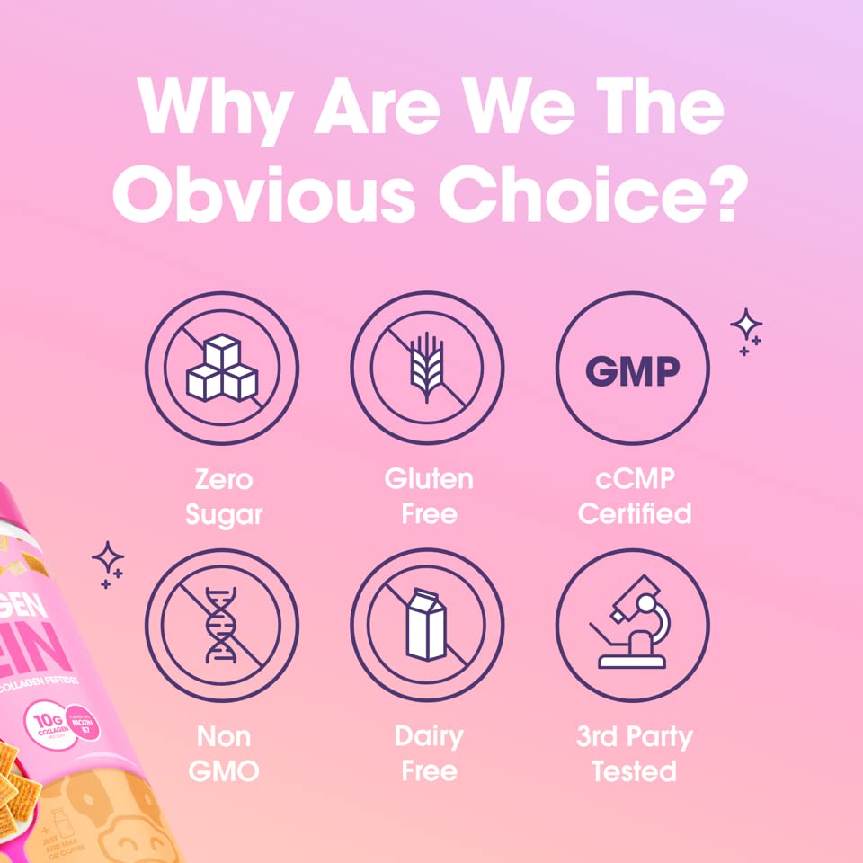 Hydrolyzed grass-fed bovine collagen peptides close-up