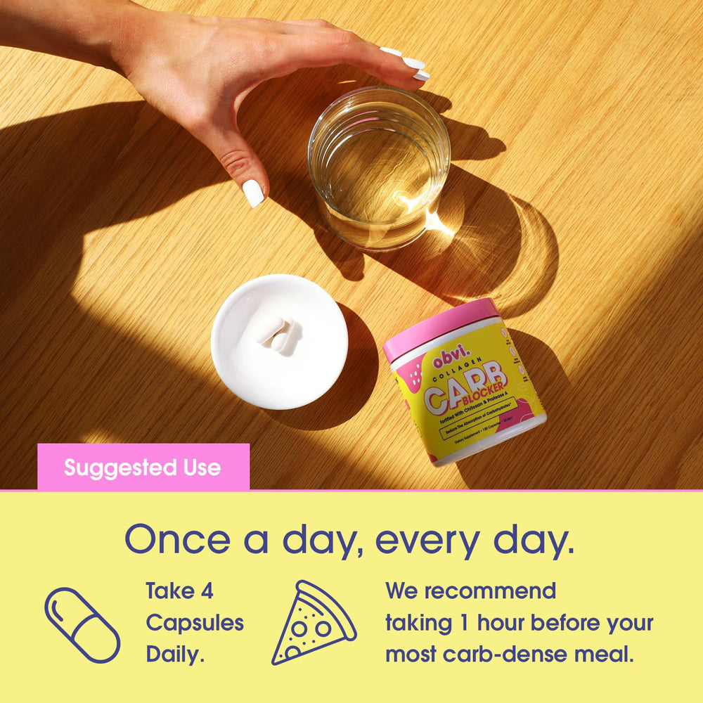 Obvi carb blocker on pantry display ready for daily use