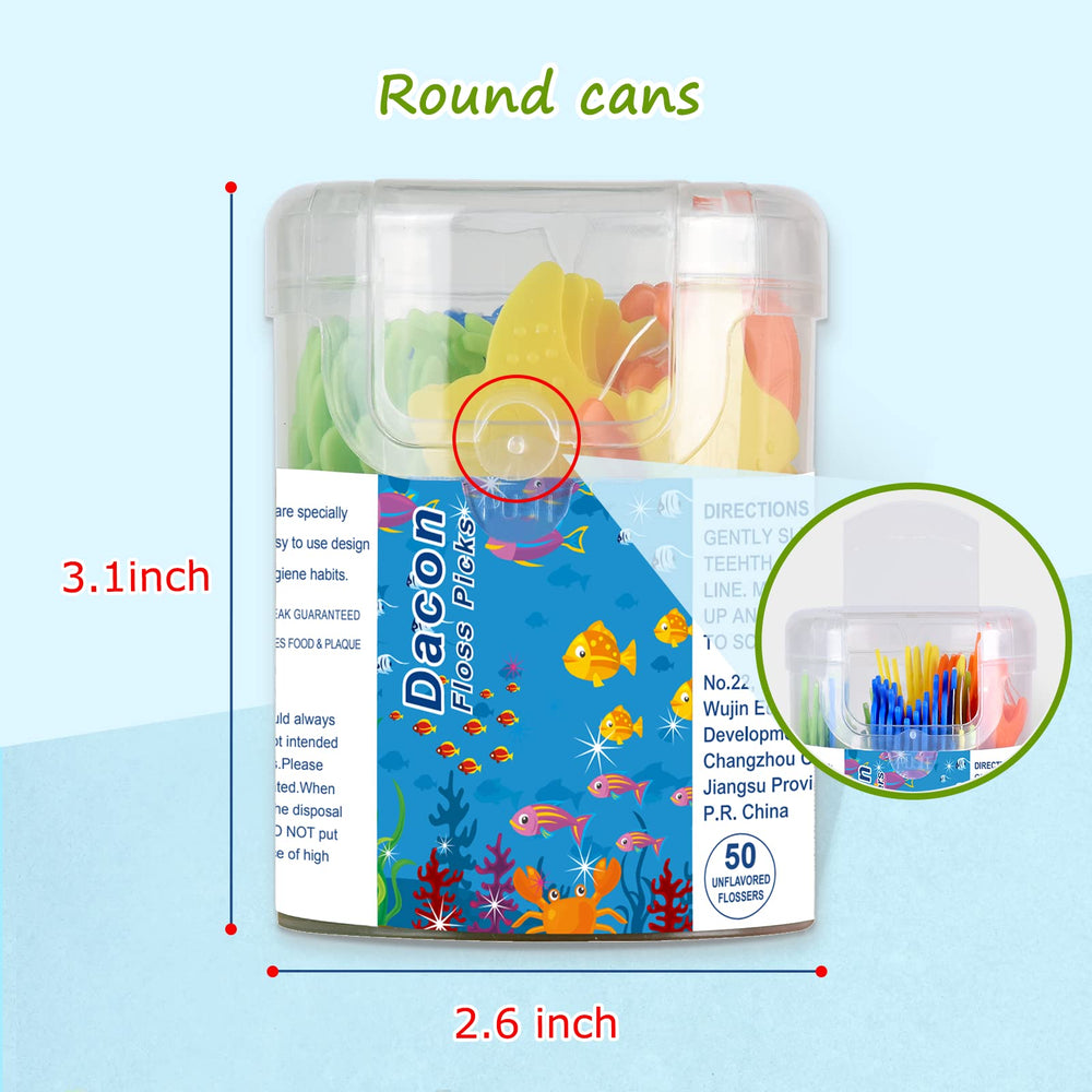 Ocean animal shaped flossers in four colors for kids
