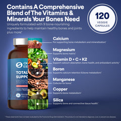 Ocean Essence bone support 3-pack back label close-up