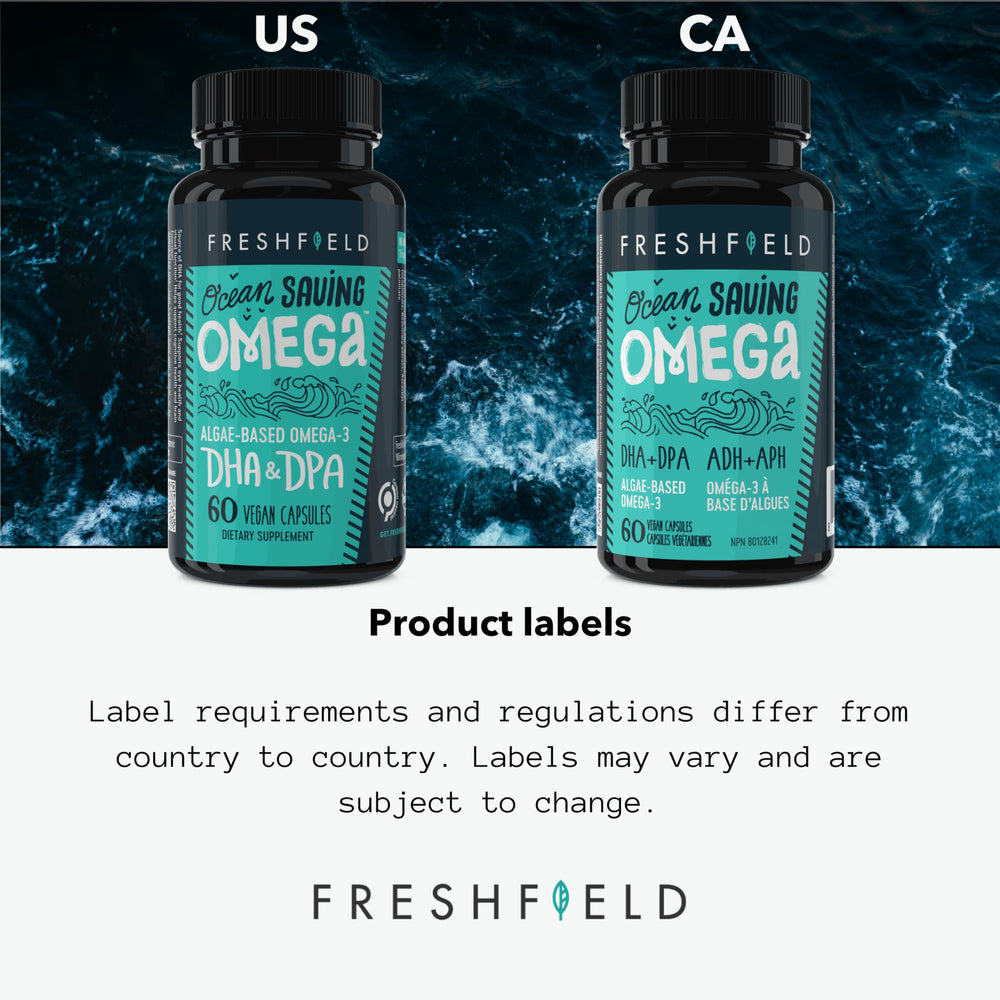 Two-month supply packaging for Ocean Saving Omega