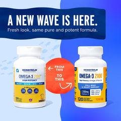 EPA, DHA, and DPA composition graphic for Oceanblue Omega-3