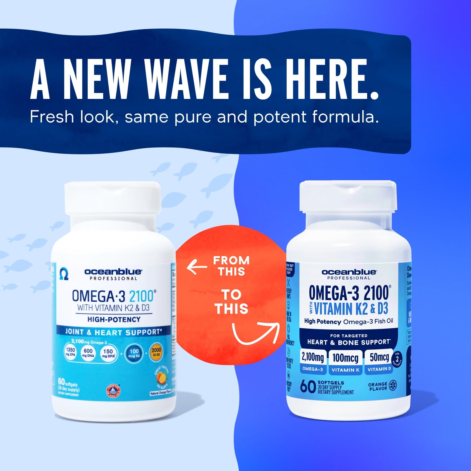 Wild-caught, sustainable sourcing certification for Oceanblue Omega-3