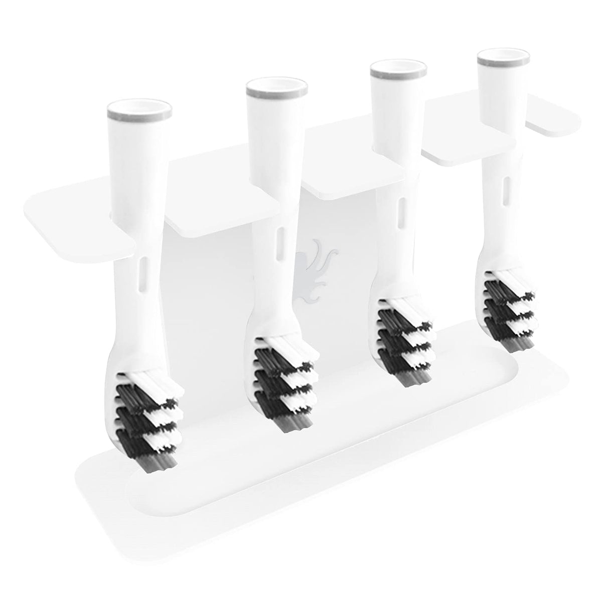 OCTOPODIS stainless steel toothbrush head holder with wall mount option (white)