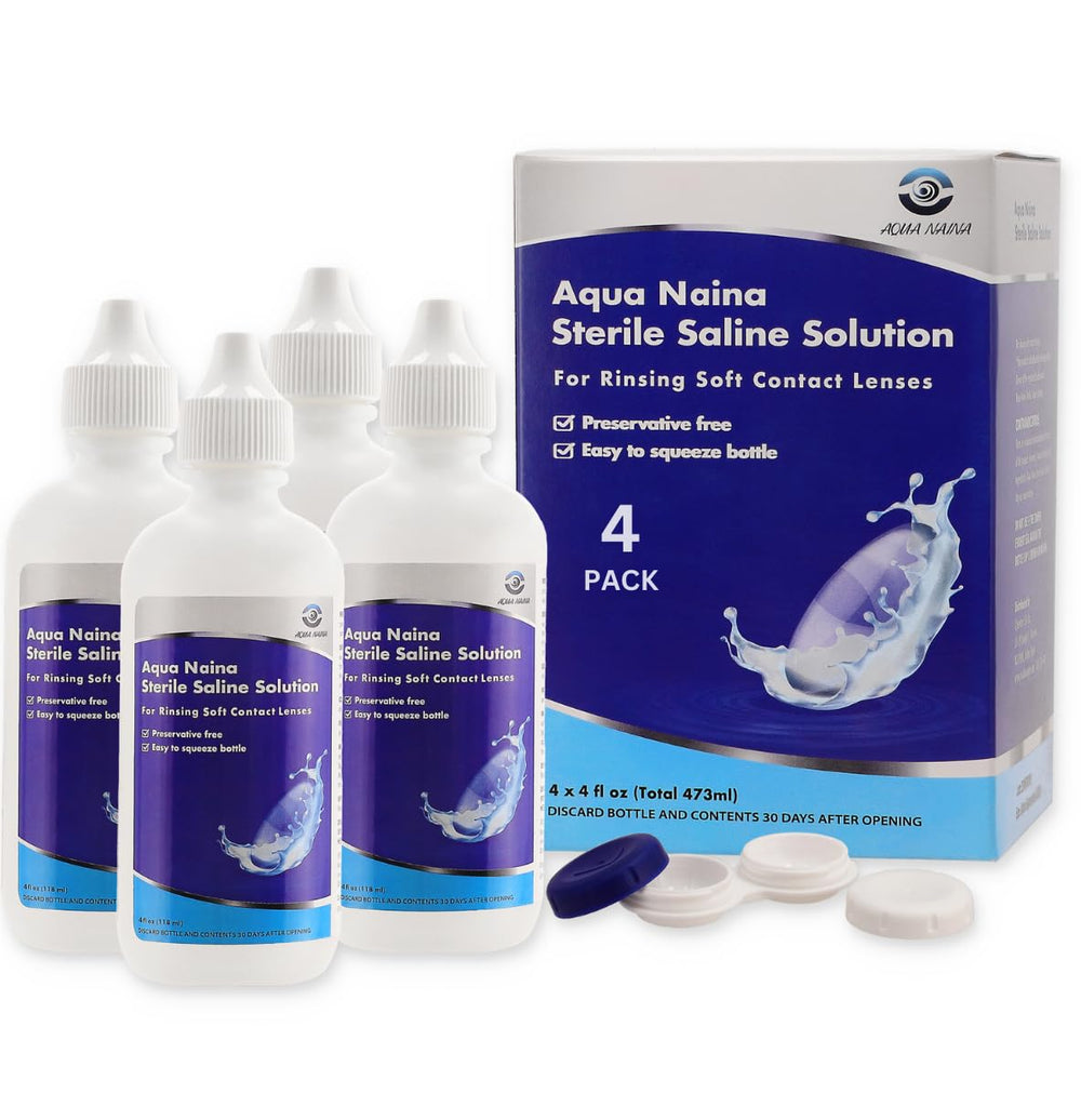 Oculus Curae Aqua Naina 4 oz saline bottle front view