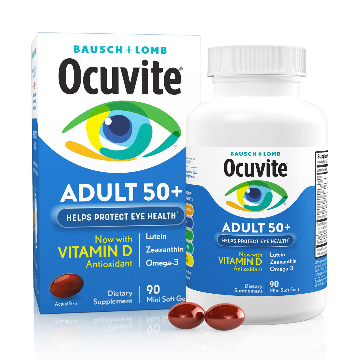 Ocuvite 50+ eye vitamins front label