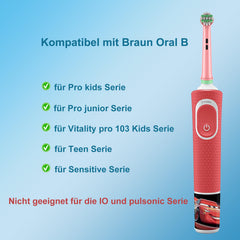 Second angle view of OddeKey kids replacement head for Braun/Oral-B