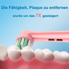 Small round brush head designed for children's mouths