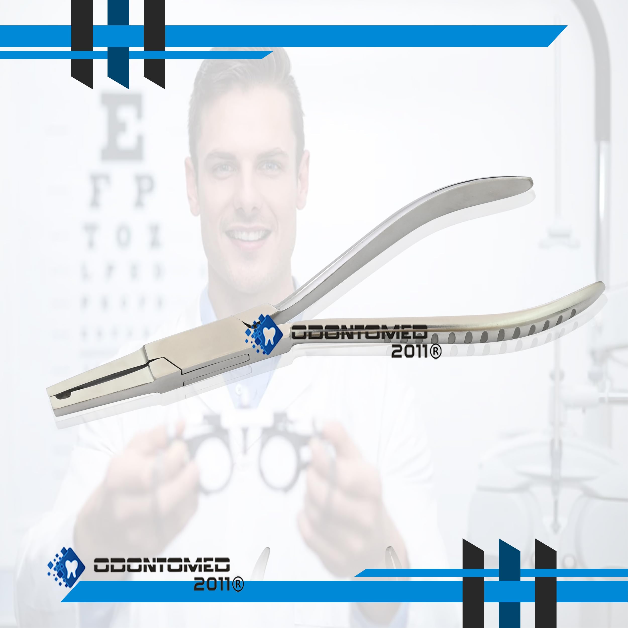 Stainless steel construction of OdontoMed2011 Nose Pad Pliers