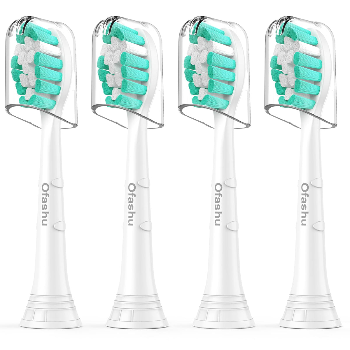Ofashu replacement heads compatible with Philips Sonicare ProtectiveClean 2 Series and 4100/5100/6100/9024/6064 in white (4-pack)