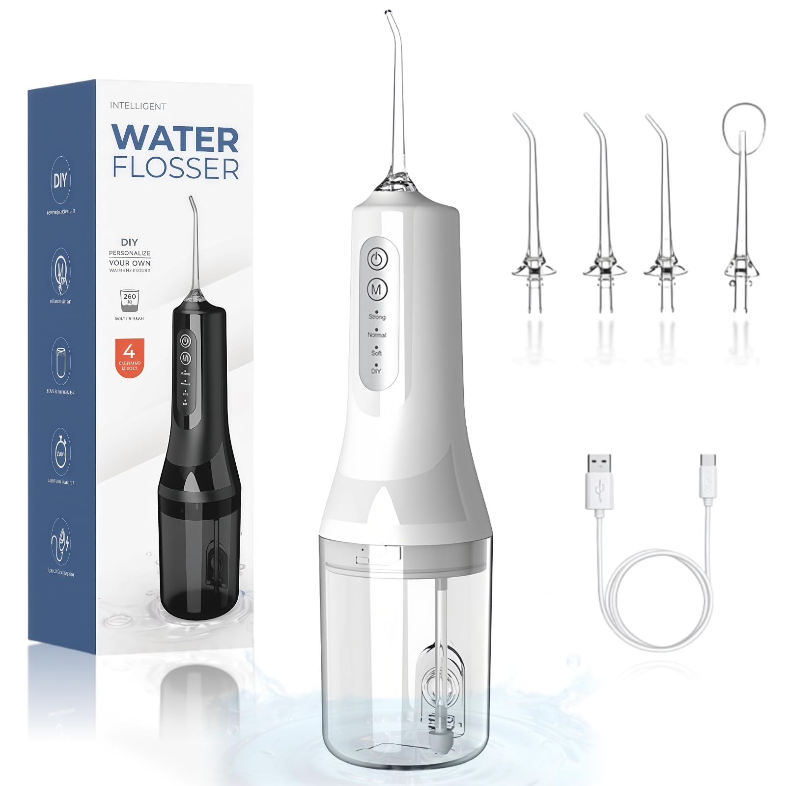 Front view of OFATRYLA water flosser