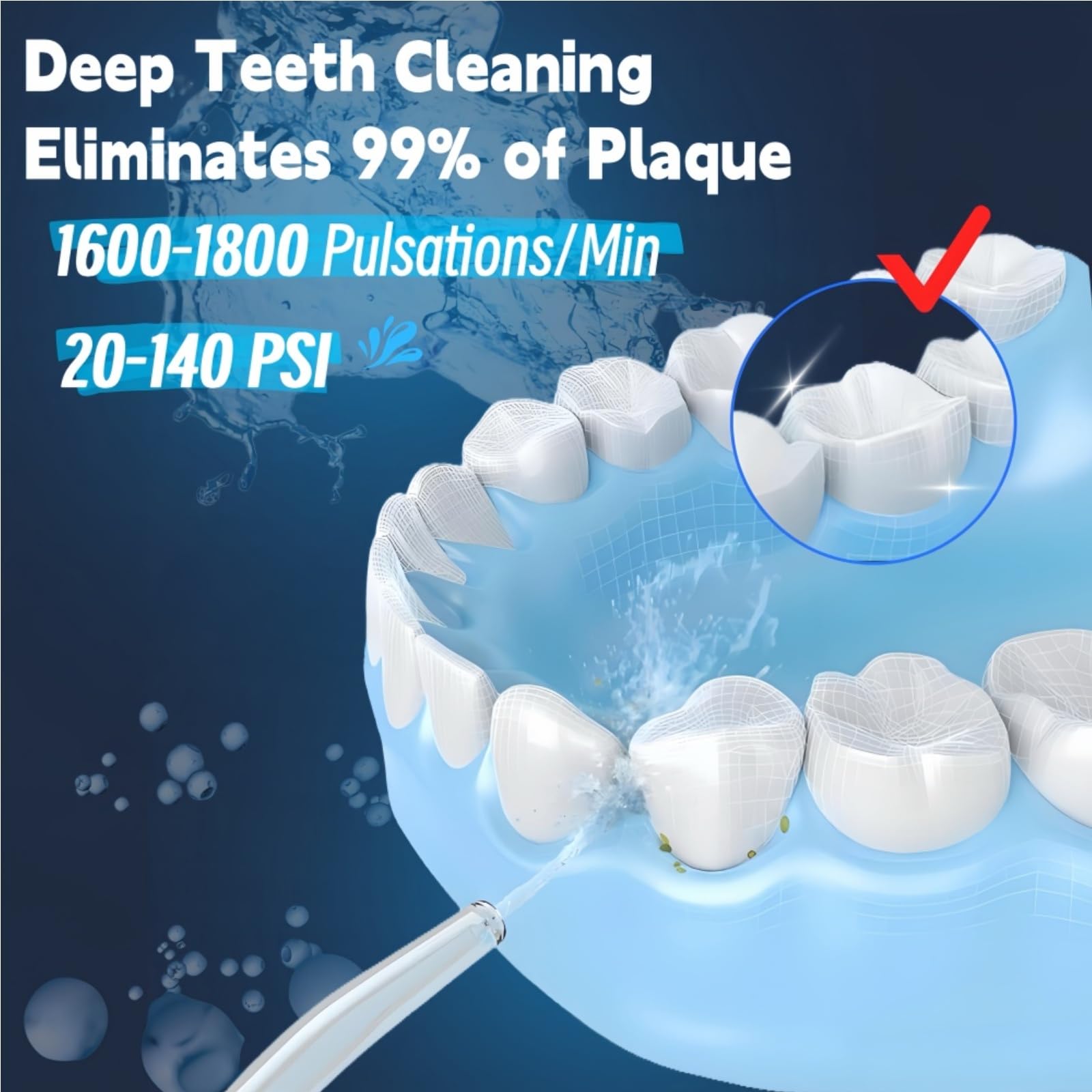 Four interchangeable nozzles included with OFATRYLA flosser