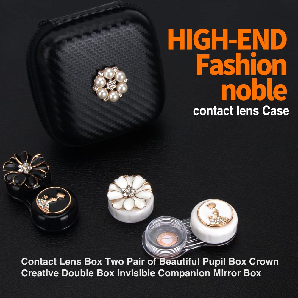 Ofone two-pack black contact lens case side view