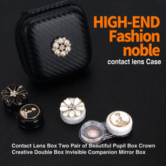 Ofone two-pack black contact lens case side view
