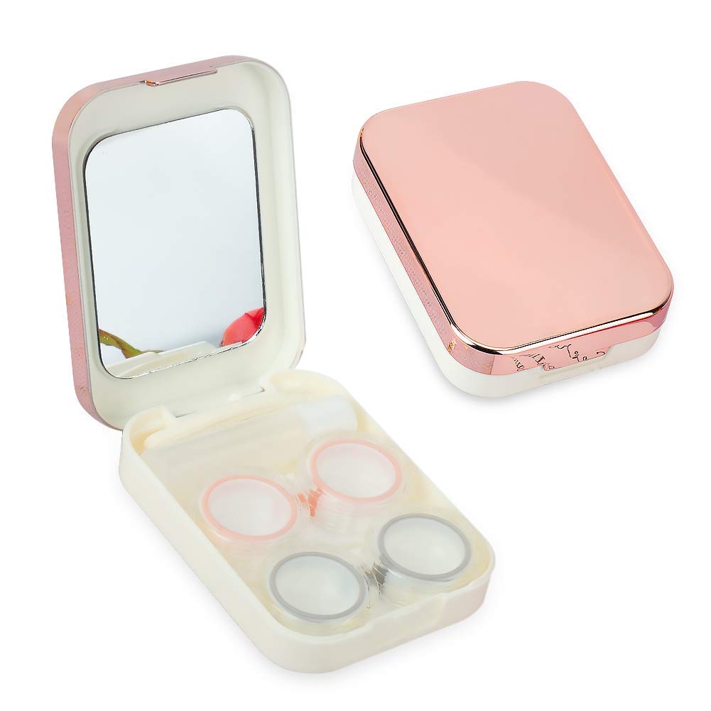 Ofone 2-pack rose gold contact lens cases set