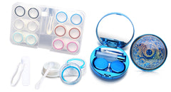 Ofone blue bling stars lens case and 6-pack clear lens cases