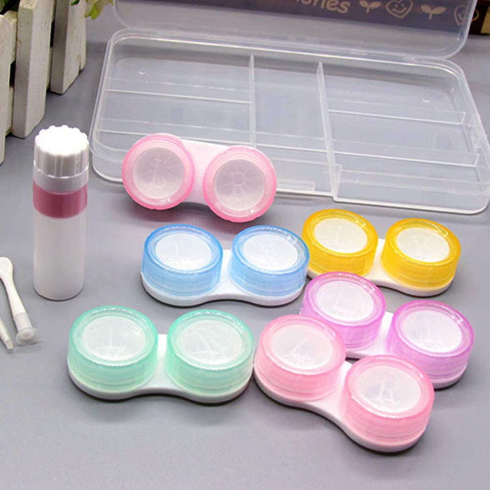 Eco-friendly premium plastic contact lens cases for travel