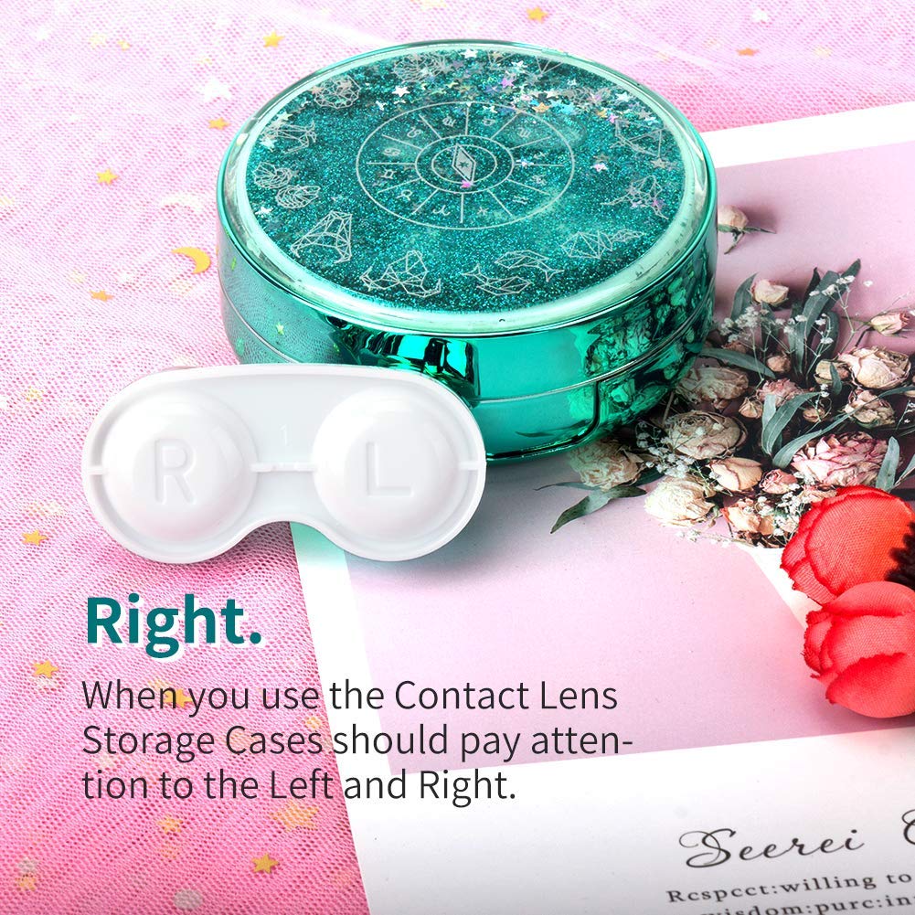 Durable hard plastic lens case opened to reveal interior