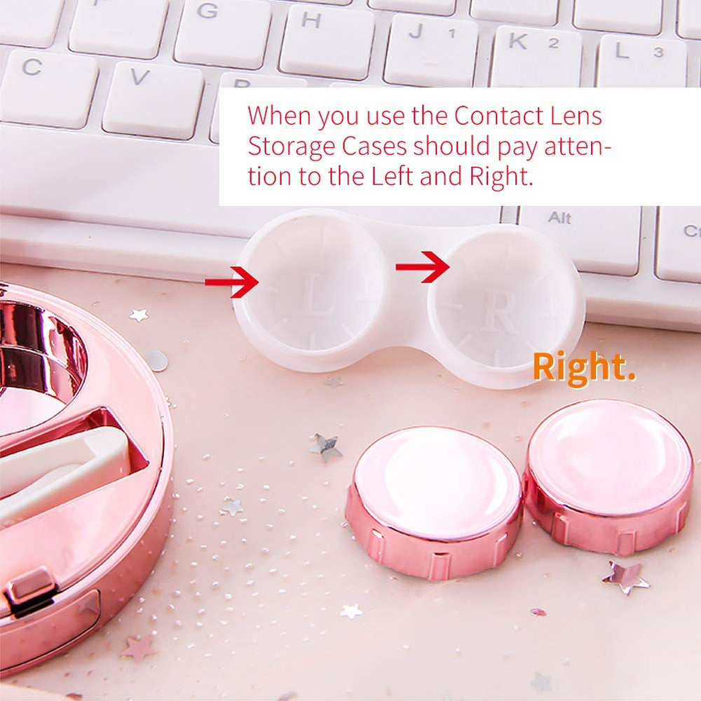 Built-in mirror inside the lens case