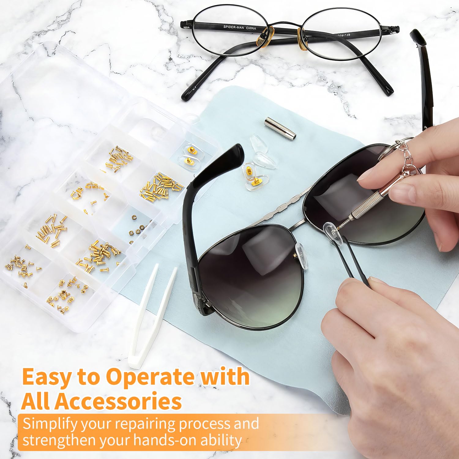 Plastic organizer bags for screws