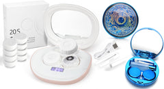 Ofone ultrasonic contact lens cleaner machine with Bling Stars case in pink and blue