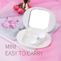 Ofone oval contact lens case in white - interior view