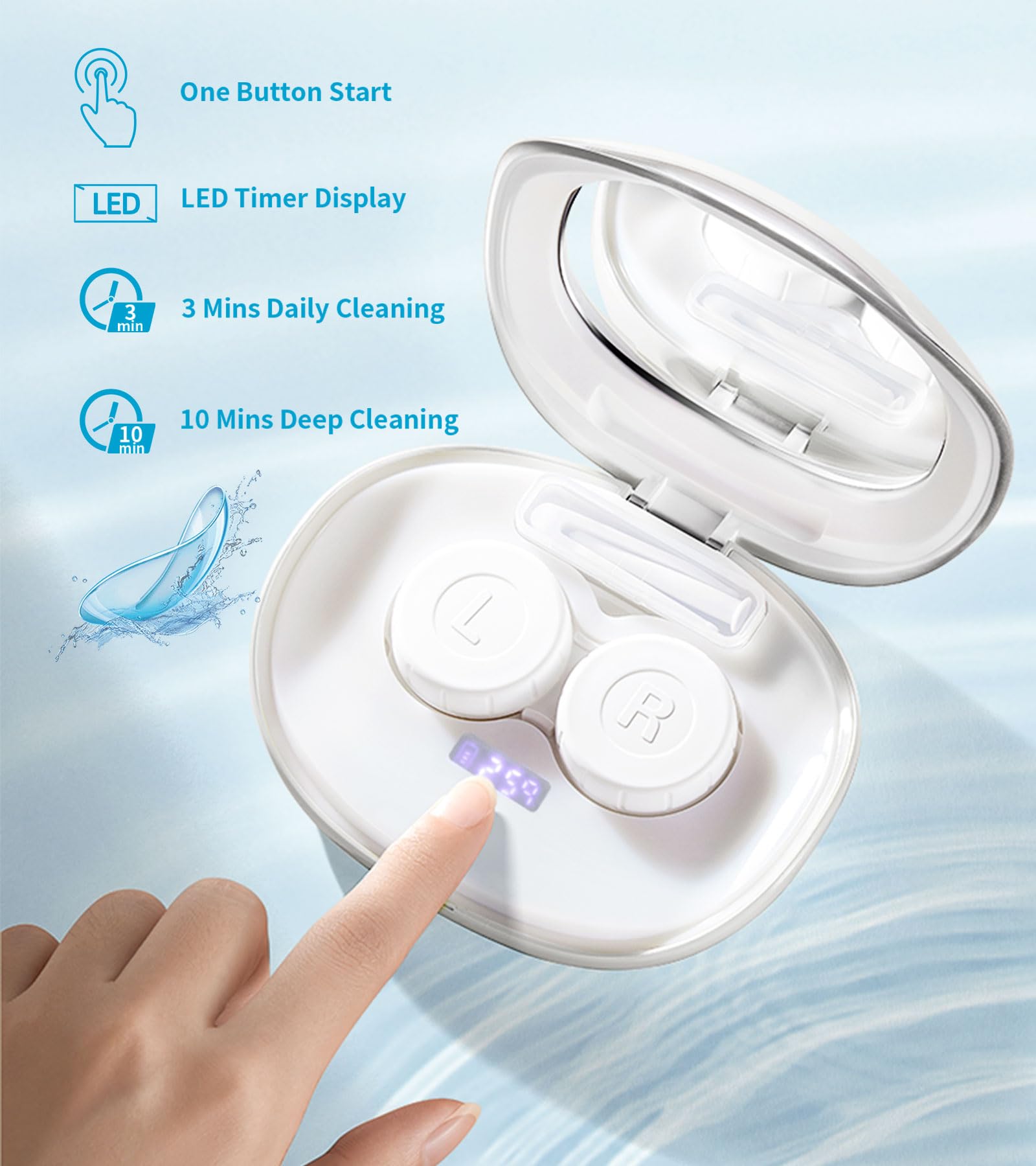 USB charging cable connected to the cleaner for portable use