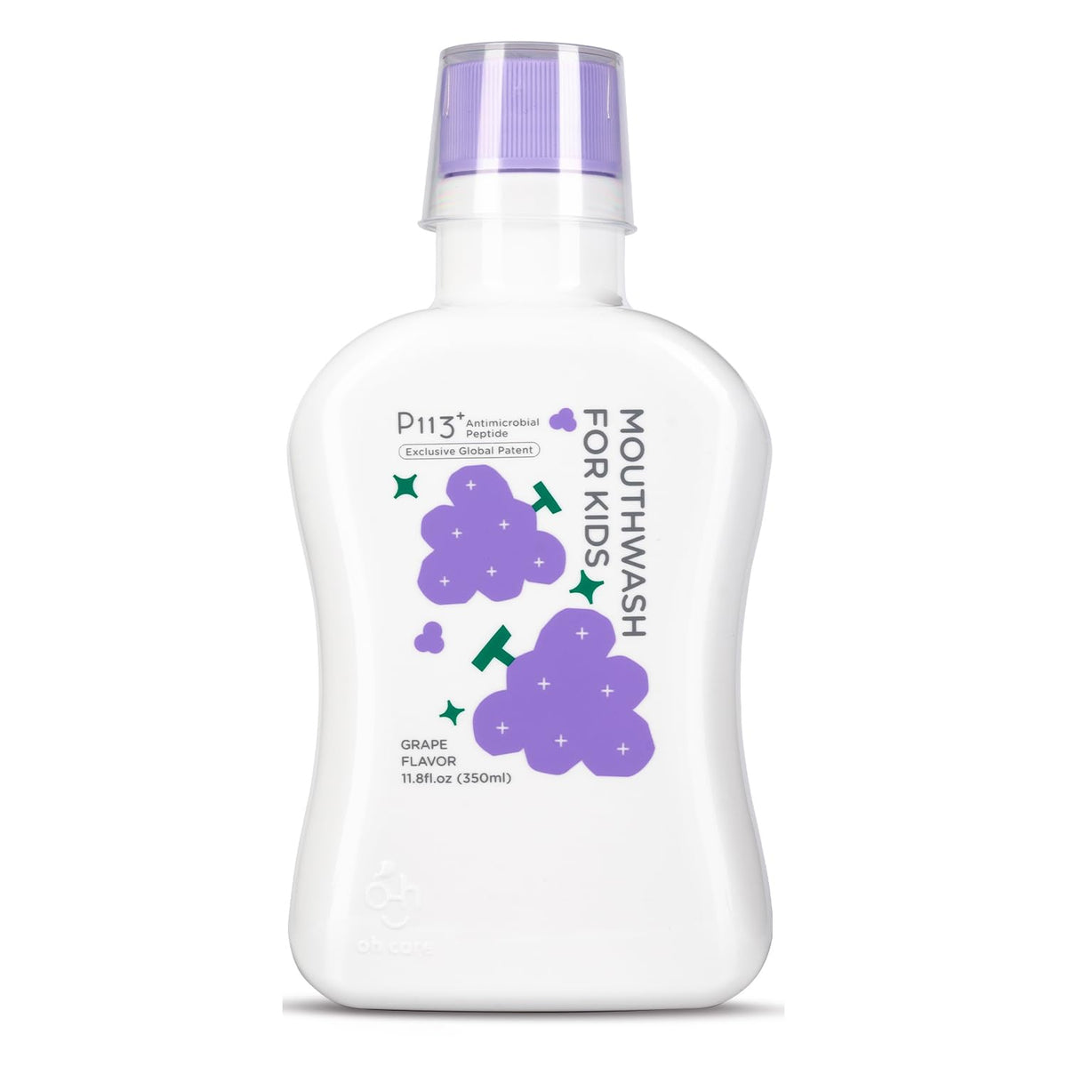 Oh care Kids Mouthwash grape flavor bottle 11.08 fl oz