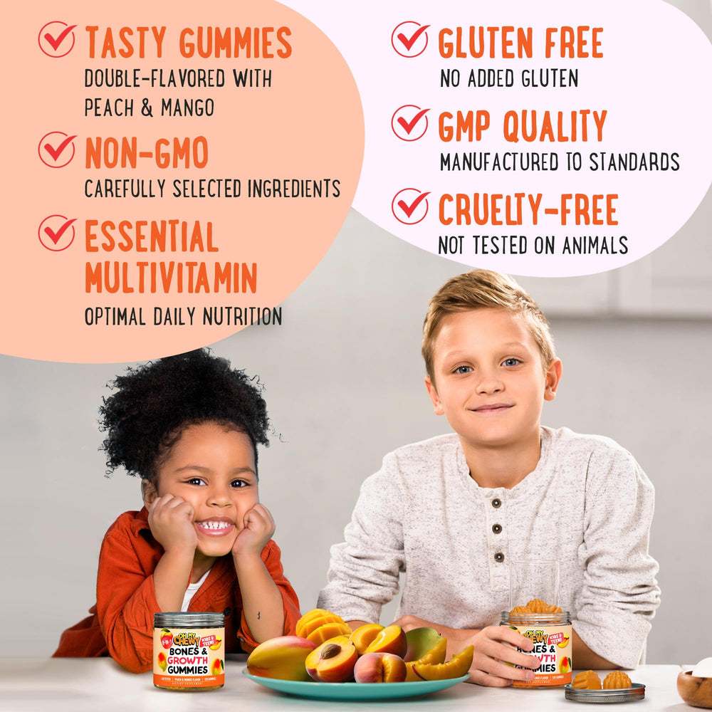 Gummies with Peach & Mango flavor emphasis and 60 count