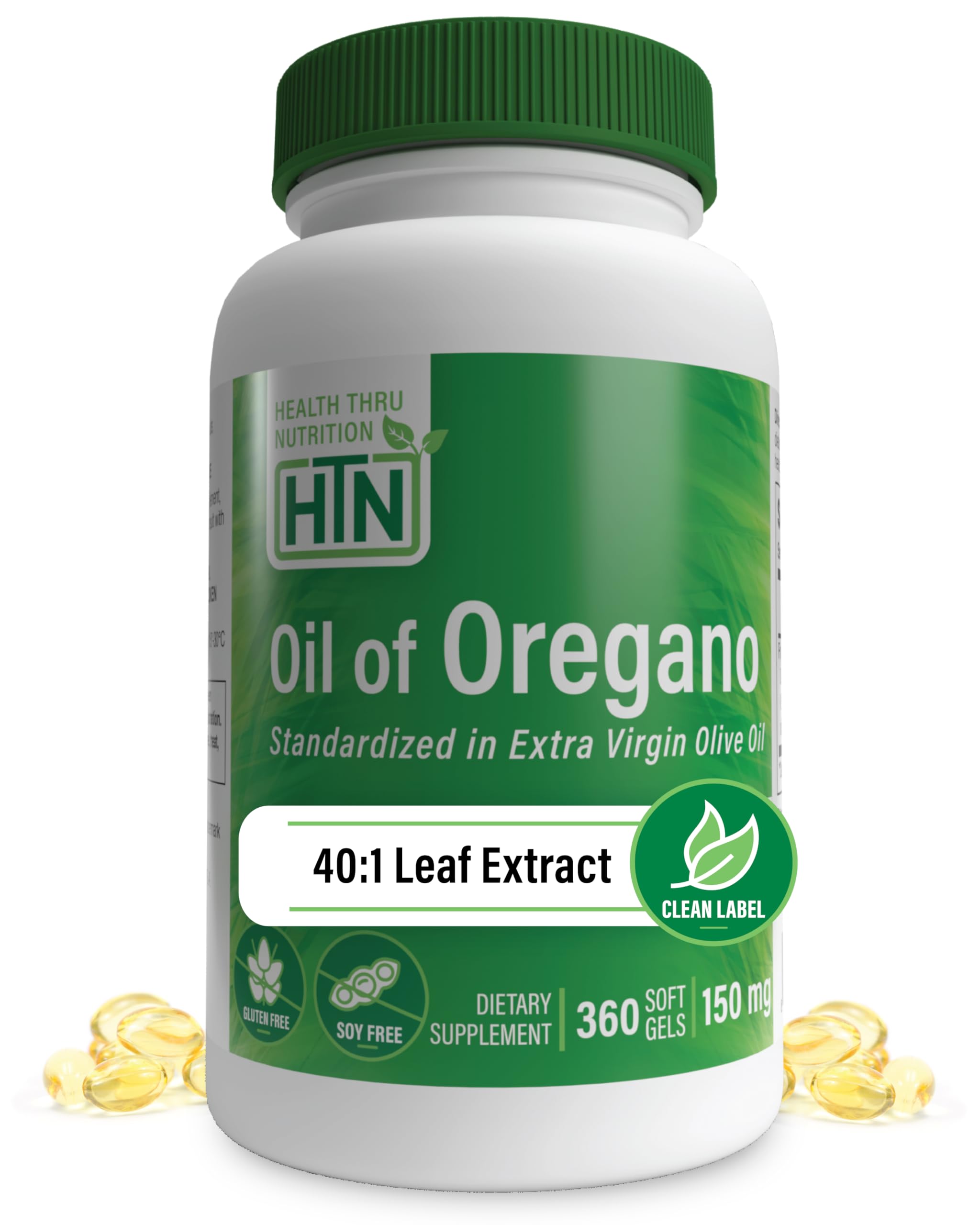 Wild-harvested oregano oil 360 mini-softgels in 40:1 extract