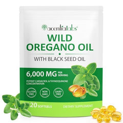 Front view of Oil of Oregano Softgels 6000mg 120-count bottle