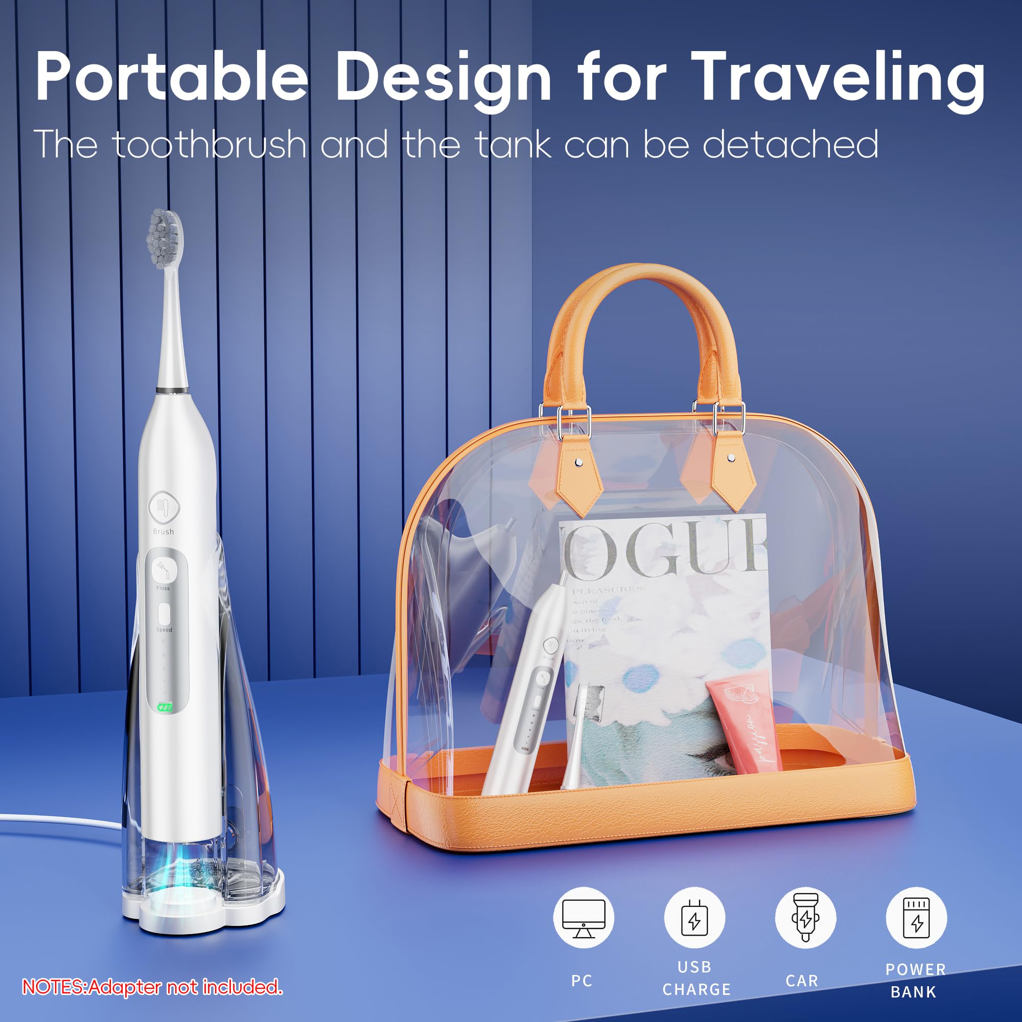 Four replacement brush heads for OILSAO electric toothbrush