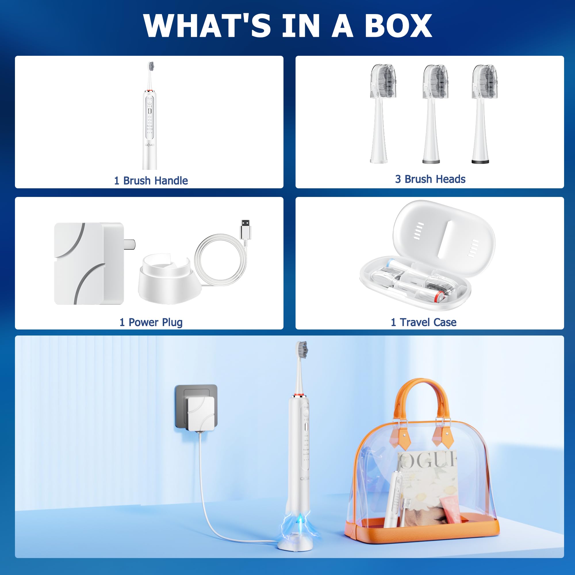 Charging base for rechargeable handle