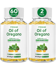 Front view of Oil of Oregano with Black Seed Oil supplement bottle