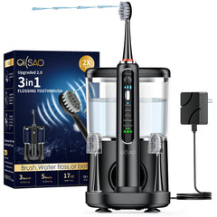 OILSAO electric toothbrush with water flosser front view