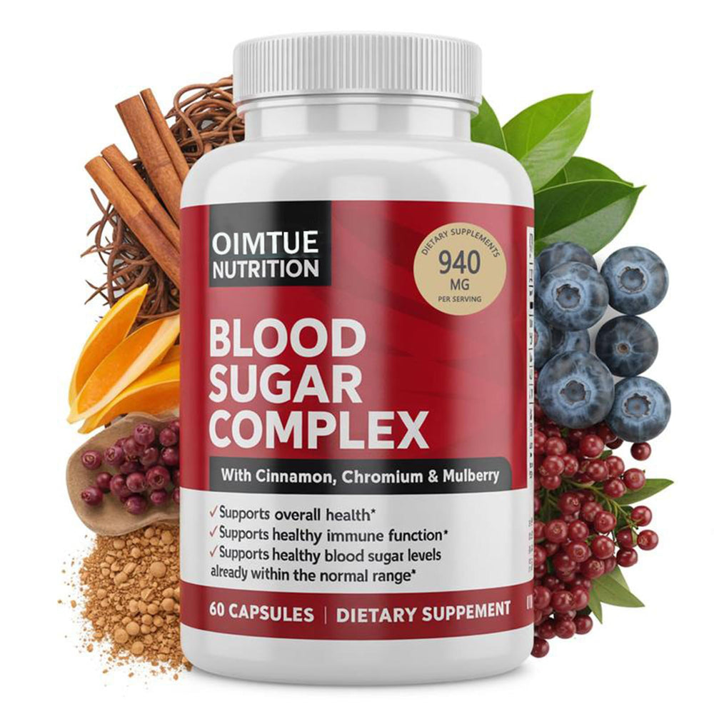 OIMTUE Blood Sugar Complex bottle and packaging